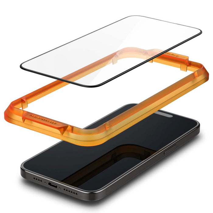 Spigen ALM Glass FC tempered glass for iPhone 15 - black 2 pcs.
