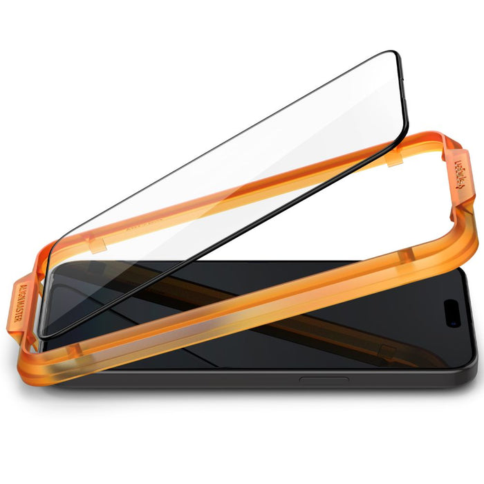 Spigen ALM Glass FC tempered glass for iPhone 15 - black 2 pcs.