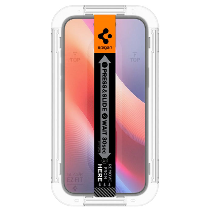 Spigen Glas.tR EzFit Privacy Tempered Glass for iPhone 15/16 with Adapter (2 pcs.)