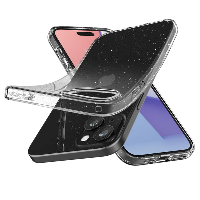 Spigen Liquid Crystal iPhone 15 Plus Case - Clear Glitter