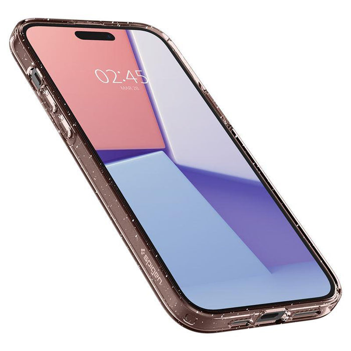 Spigen Liquid Crystal Glitter iPhone 15 Plus Case - Pink/Clear