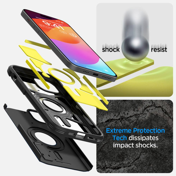Spigen Tough Armor MagSafe case for iPhone 15 - black