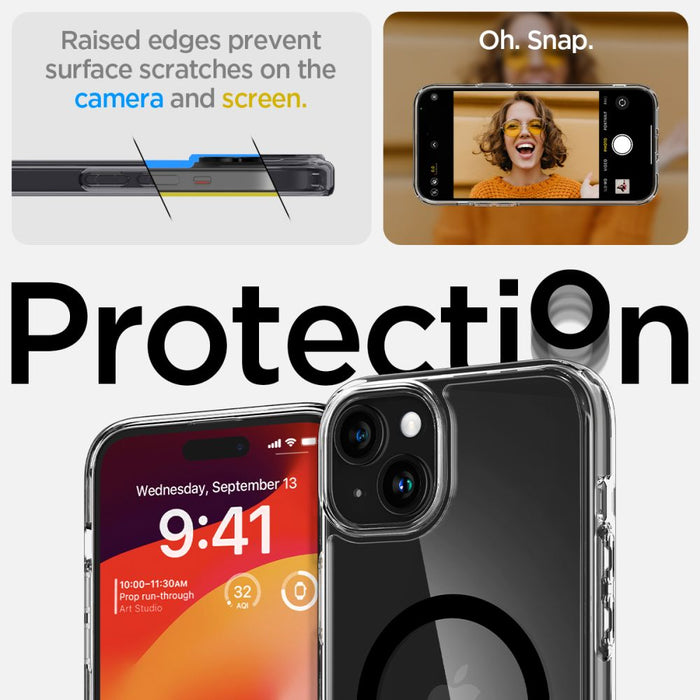 Spigen Ultra Hybrid Mag Case with MagSafe for iPhone 15 - Black