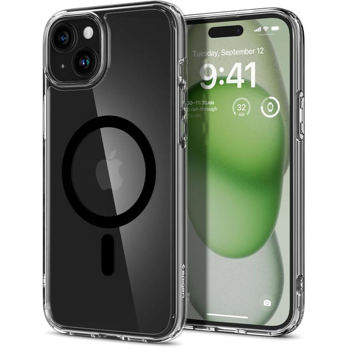 Spigen Ultra Hybrid Mag Case with MagSafe for iPhone 15 - Black