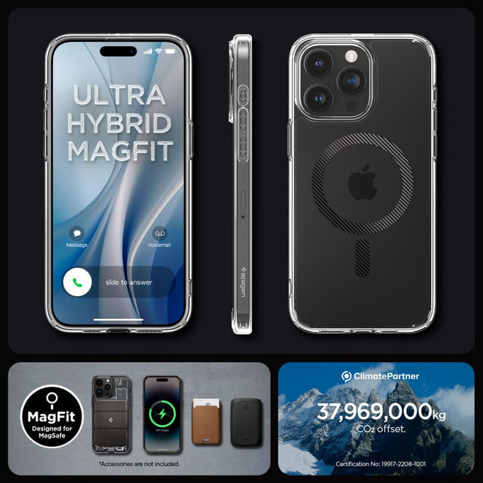Spigen Ultra Hybrid Mag Case with MagSafe for iPhone 15 Pro - Gray