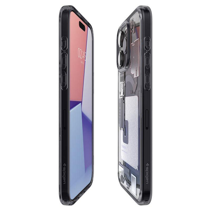 Spigen Ultra Hybrid Mag Case with MagSafe for iPhone 15 Pro - Dark Gray (Zero One Pattern)