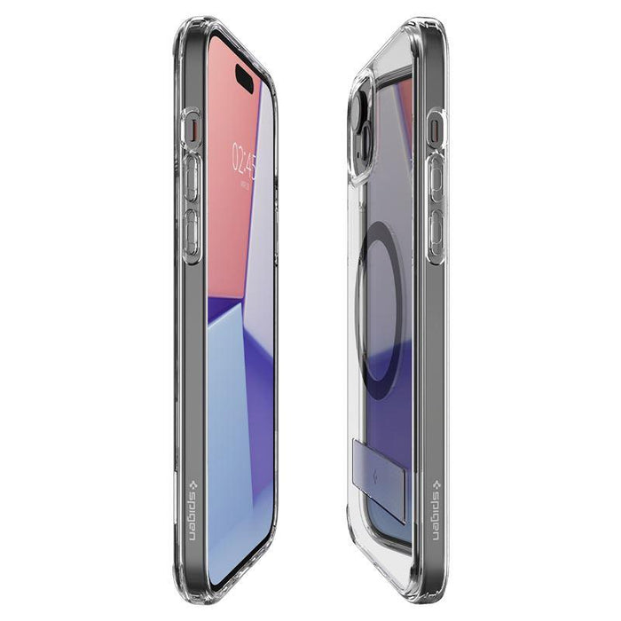 Spigen Ultra Hybrid S MagSafe Case with Stand for iPhone 15 Plus - Black