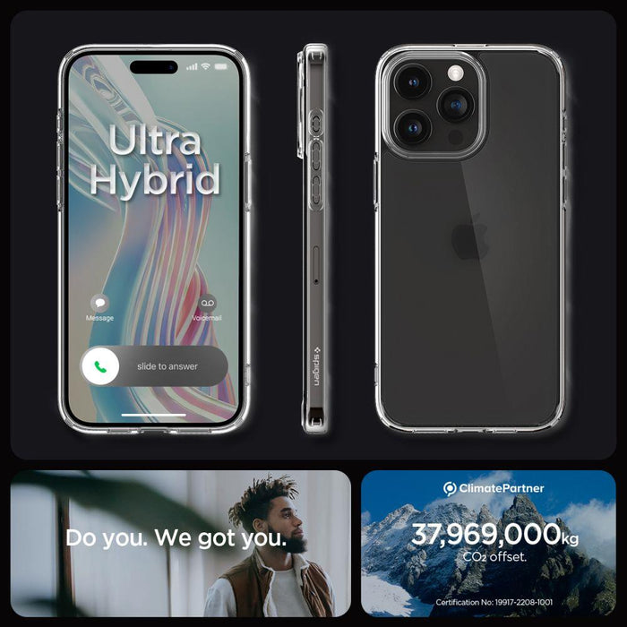 Spigen Ultra Hybrid iPhone 15 Pro Case - Clear Matte