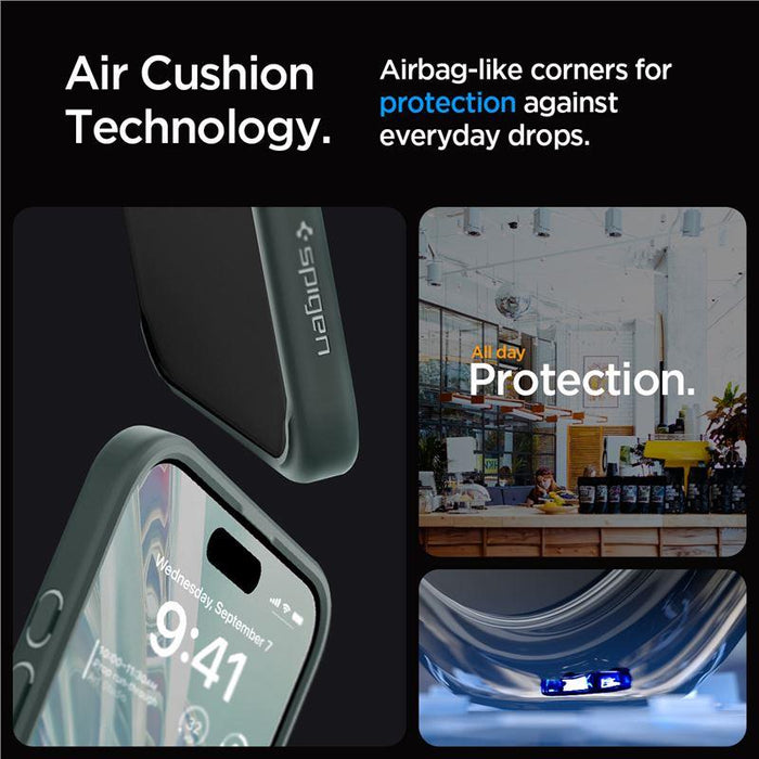 Spigen Ultra Hybrid iPhone 15 Pro Case - Dark Green