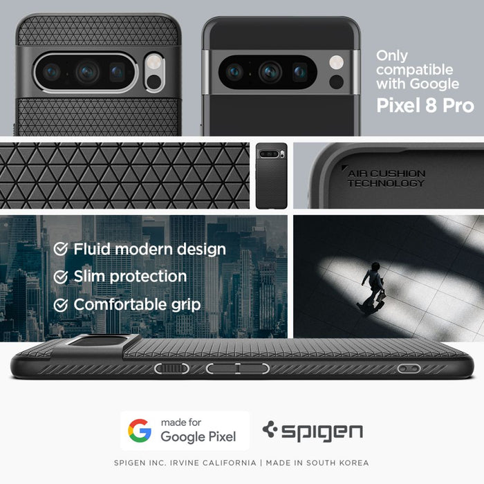 Spigen Liquid Air Case for Google Pixel 8 Pro - Matte Black