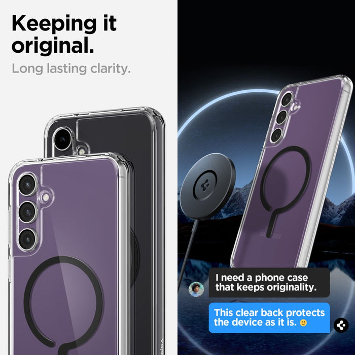 Spigen Ultra Hybrid OneTap Ring Case with MagSafe for Samsung Galaxy S23 FE - Clear Black