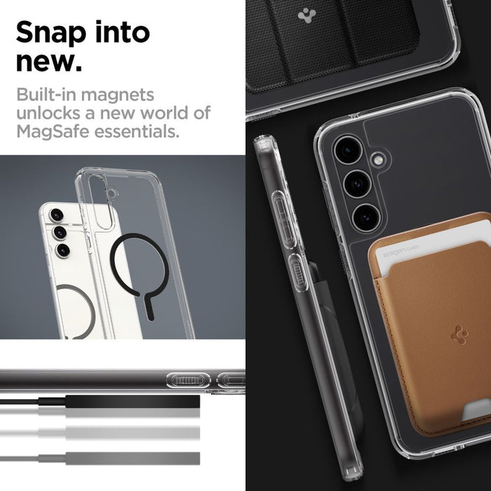 Spigen Ultra Hybrid OneTap Ring Case with MagSafe for Samsung Galaxy S23 FE - Clear Black