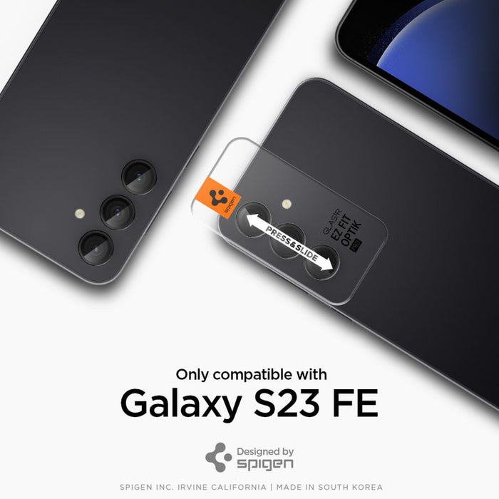 Spigen Glas.tR EZ Fit Optik Camera Protector for Samsung Galaxy S23 FE - Black 2 pcs.
