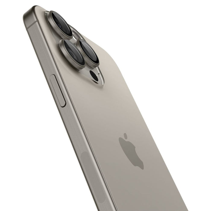 Spigen Optik.tR EZ Fit Camera Protector for iPhone 14 Pro / Pro Max / 15 Pro / Pro Max - Natural Titanium 2 pcs.