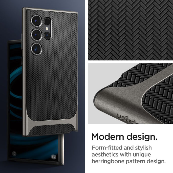 Spigen Neo Hybrid Case for Samsung Galaxy S24 Ultra - Metallic Gray