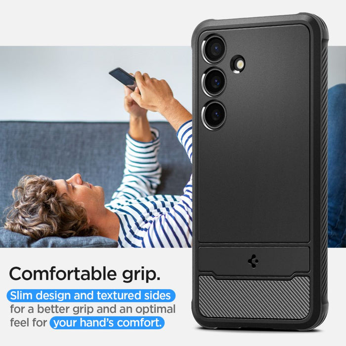Spigen Rugged Armor Case for Samsung Galaxy S24+ - Matte Black