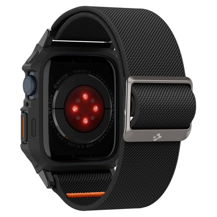 Spigen Lite Fit Pro Case with Strap for Apple Watch 4 / 5 / 6 / 7 / 8 / 9 / SE (44 / 45 mm) - Matte Black