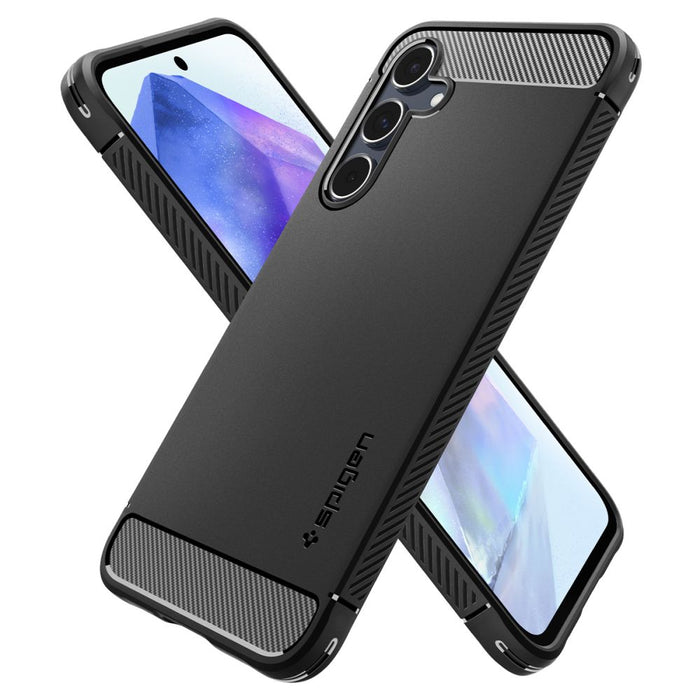 Spigen Rugged Armor Case for Samsung Galaxy A55 5G - Matte Black