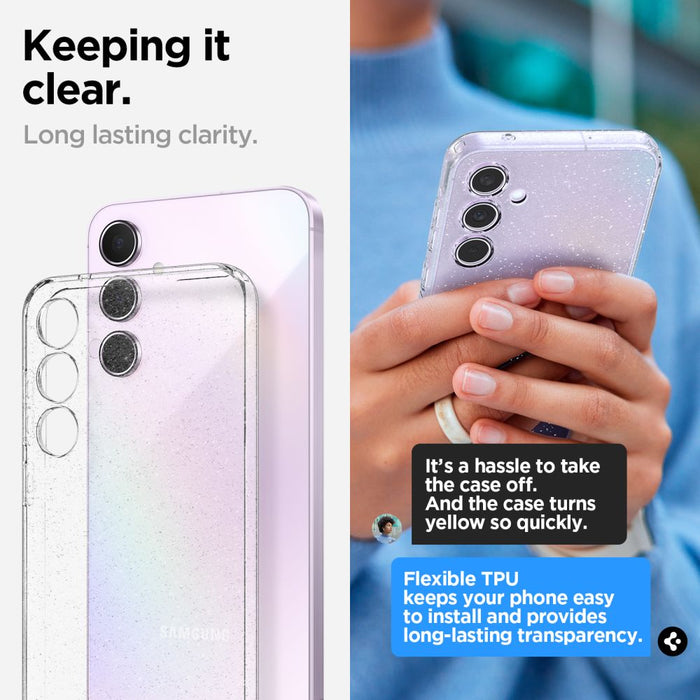 Spigen Liquid Crystal Case for Samsung Galaxy A55 5G - Clear Glitter