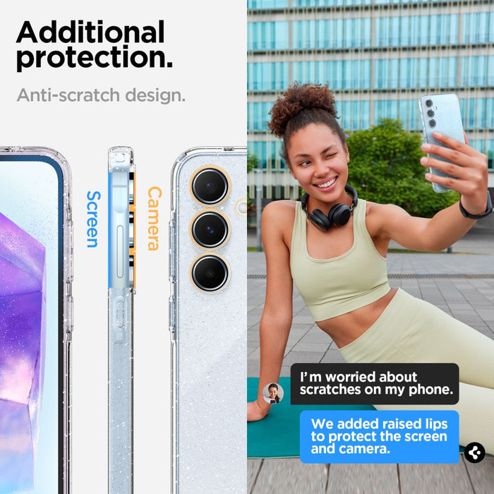 Spigen Liquid Crystal Case for Samsung Galaxy A55 5G - Clear Glitter