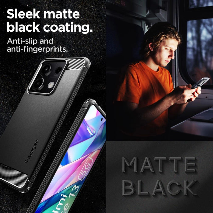 Spigen Rugged Armor case for Xiaomi Redmi Note 13 5G - matte black