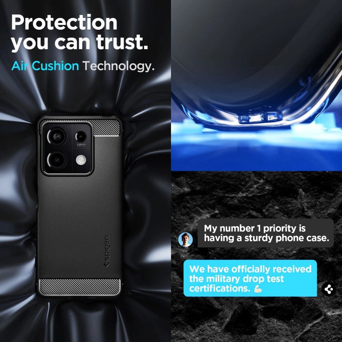 Spigen Rugged Armor case for Xiaomi Redmi Note 13 5G - matte black