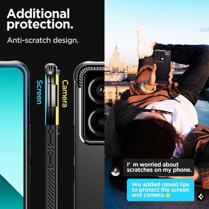 Spigen Rugged Armor Case for Xiaomi Redmi Note 13 Pro 5G / POCO X6 5G - Matte Black