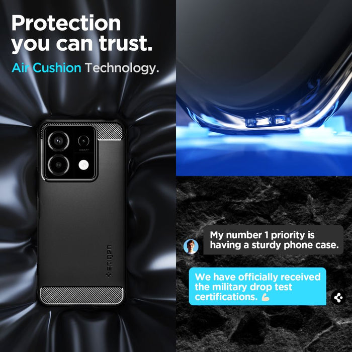 Spigen Rugged Armor Case for Xiaomi Redmi Note 13 Pro 5G / POCO X6 5G - Matte Black