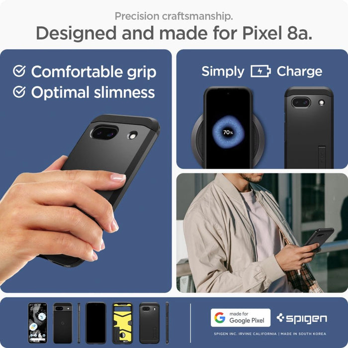 Spigen Tough Armor Case for Google Pixel 8A - Black