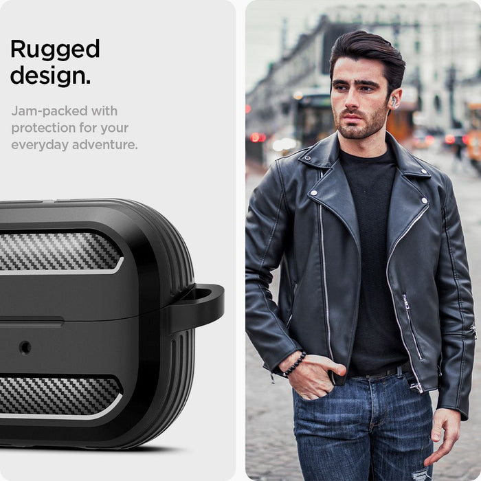 Spigen Rugged Armor Samsung Galaxy Buds 3 / 3 Pro Case - Black