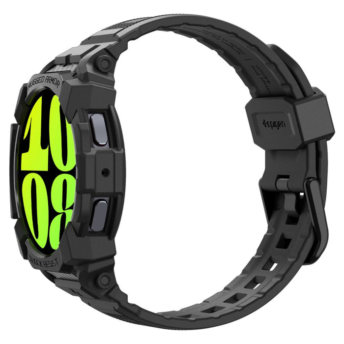 Spigen Rugged Armor Pro Case with Strap for Samsung Galaxy Watch 7 (40mm) - Black