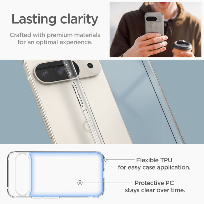 Spigen Ultra Hybrid Case for Google Pixel 9 / 9 Pro - Transparent