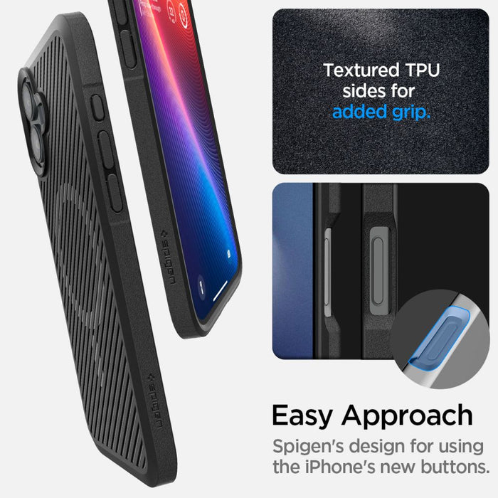 Spigen Core Armor Mag Case with MagSafe for iPhone 16 - Matte Black