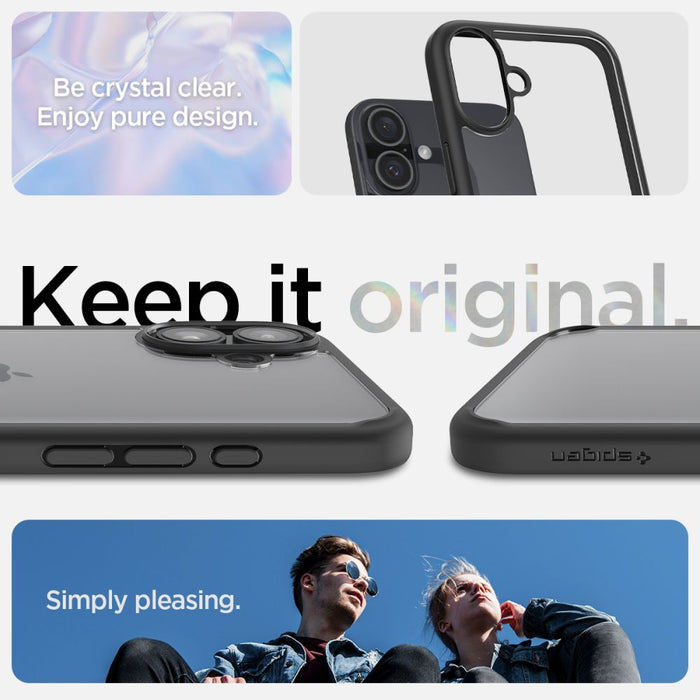 Spigen Ultra Hybrid iPhone 16 Case - Matte Black