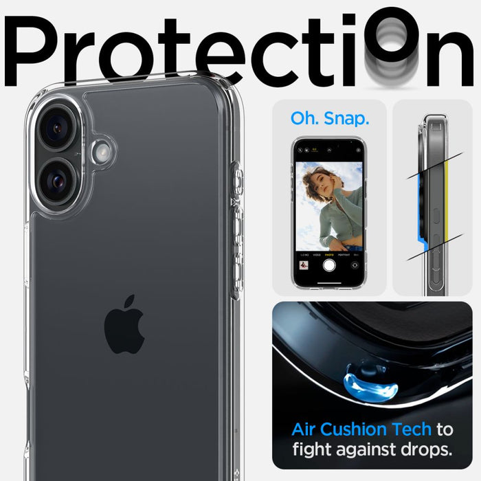Spigen Ultra Hybrid iPhone 16 Case - Clear