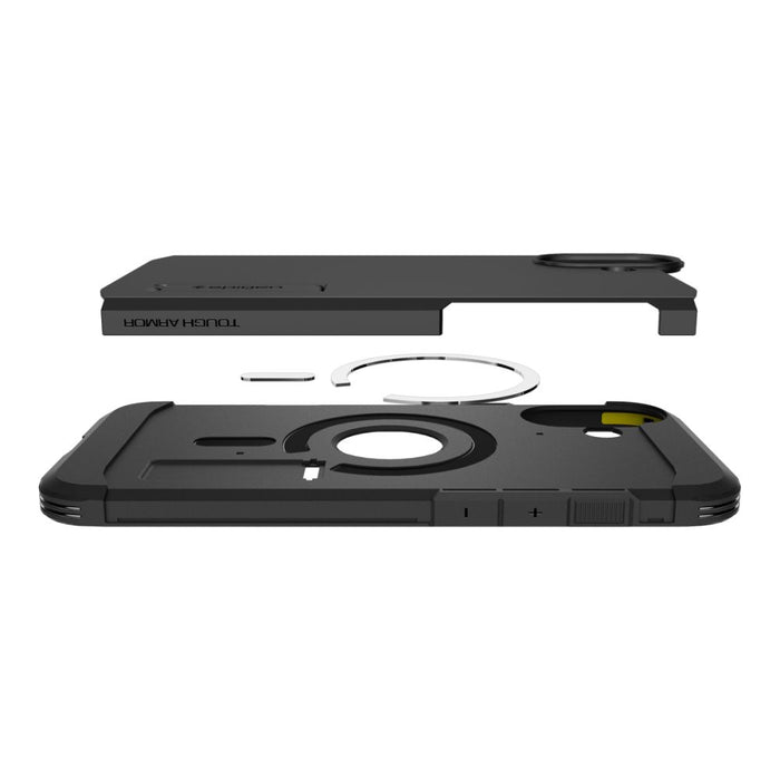 Spigen Tough Armor MagSafe case with stand for iPhone 16 - black