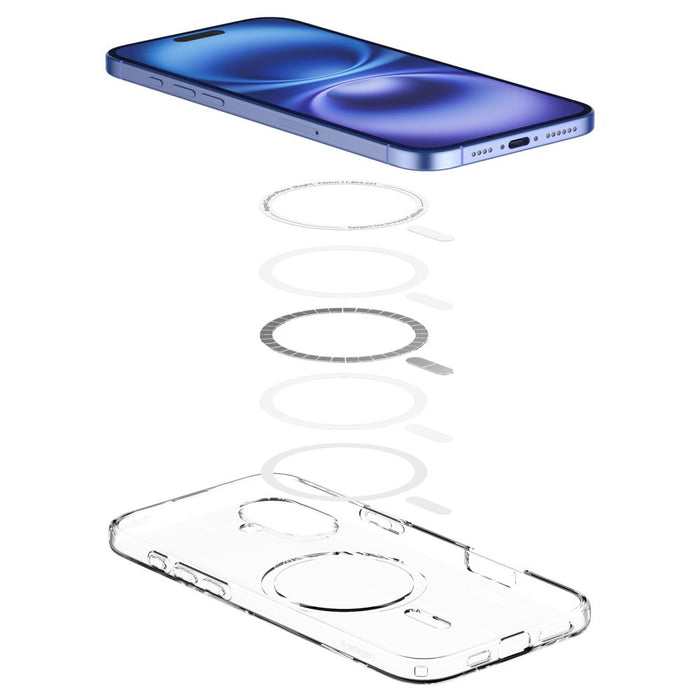 Spigen Liquid Crystal Mag Case with MagSafe for iPhone 16 - Clear