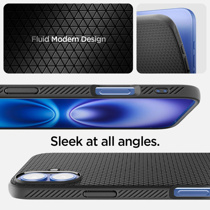 Spigen Liquid Air iPhone 16 Case - Black