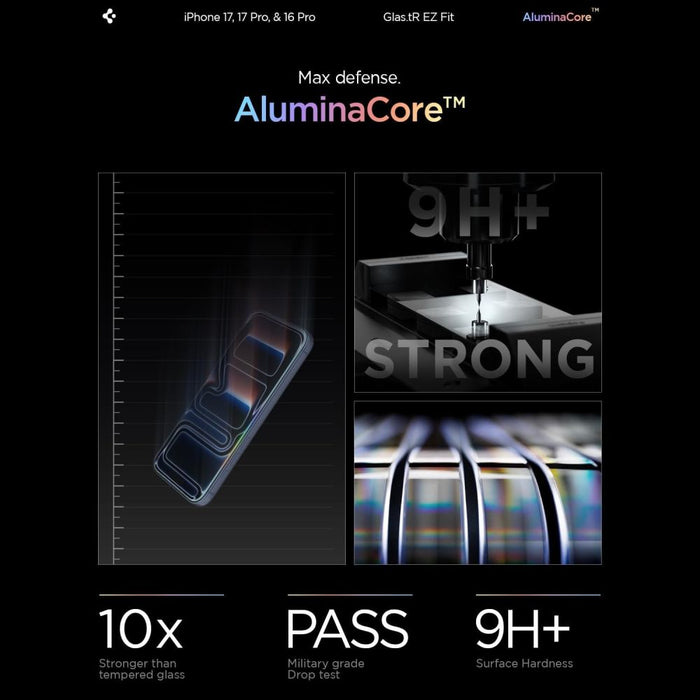 Spigen Glas.tR EZ Fit Privacy Tempered Glass for iPhone 16 Pro / 17 / 17 Pro - 2 pcs.