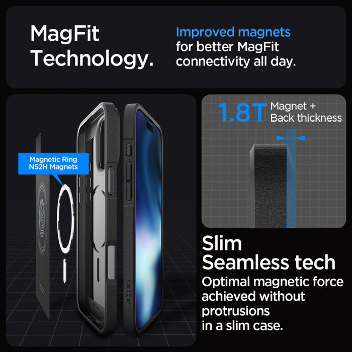 Spigen Core Armor Mag Case with MagSafe for iPhone 16 Pro - Matte Black