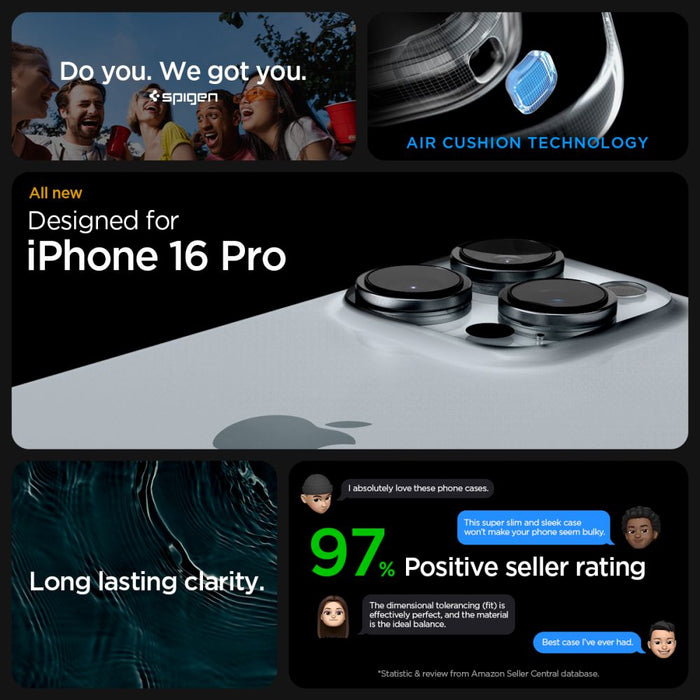 Spigen Ultra Hybrid iPhone 16 Pro Case - Matte Black