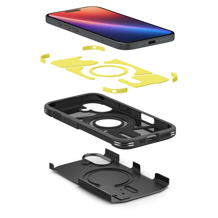 Spigen Tough Armor MagSafe Case with Stand for iPhone 16 Plus - Black