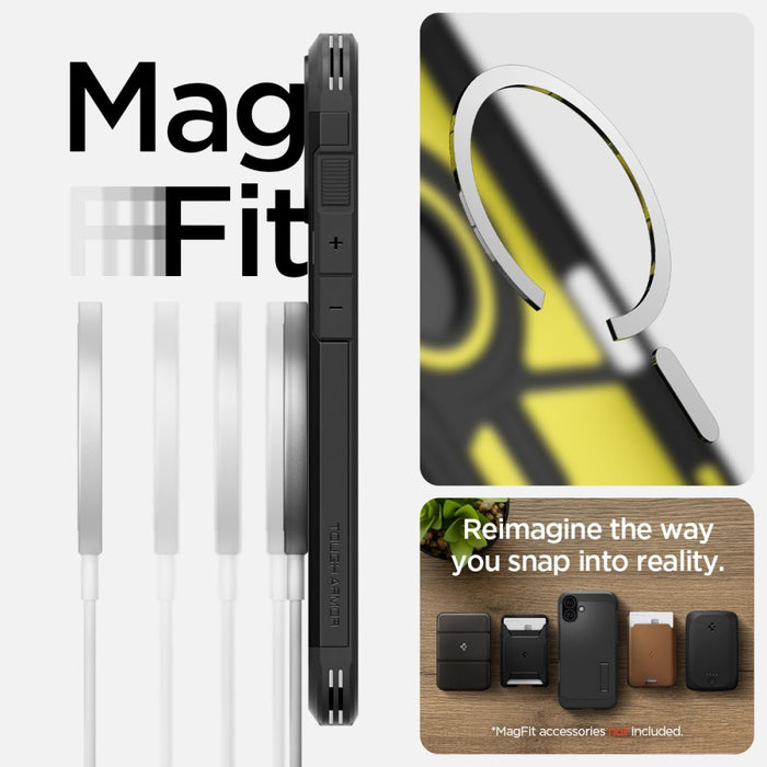 Spigen Tough Armor MagSafe Case with Stand for iPhone 16 Plus - Black