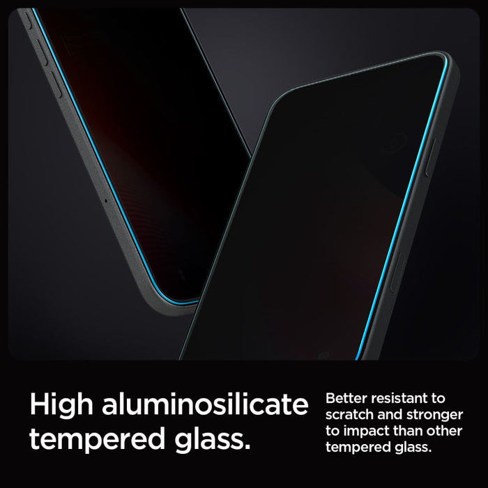 Spigen Glas.tR EZ Fit Privacy Tempered Glass for iPhone 16 Pro Max / 17 Pro Max - 2 pcs.
