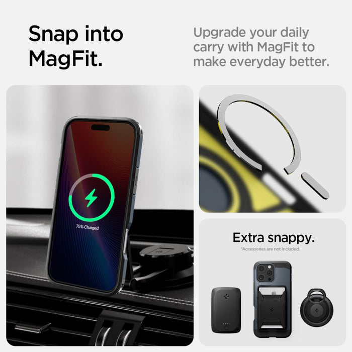 Spigen Tough Armor MagSafe Case with Stand for iPhone 16 Pro Max - Dark Gray