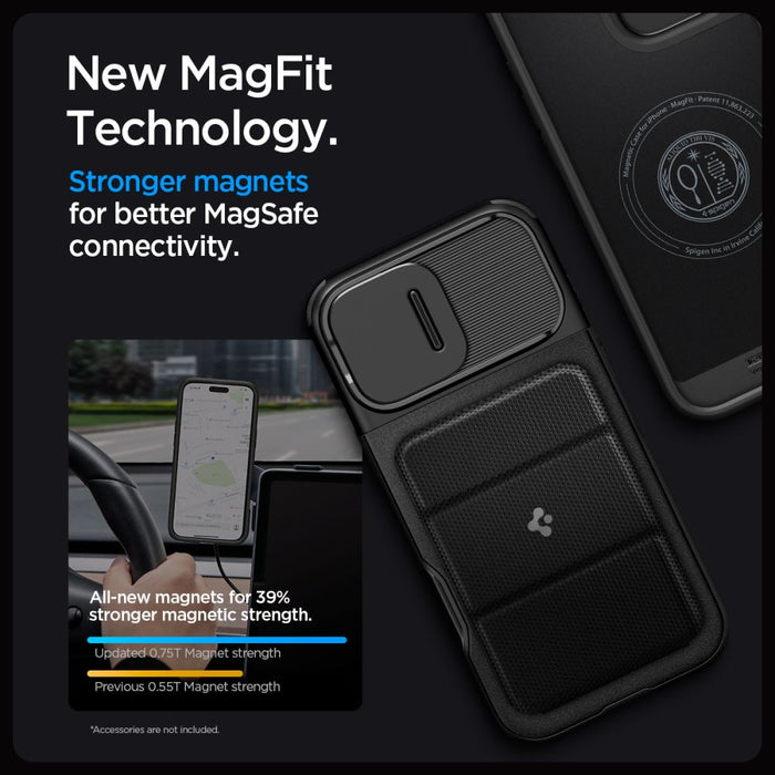 Spigen Optik Armor Mag Case with MagSafe for iPhone 16 Pro Max - Black