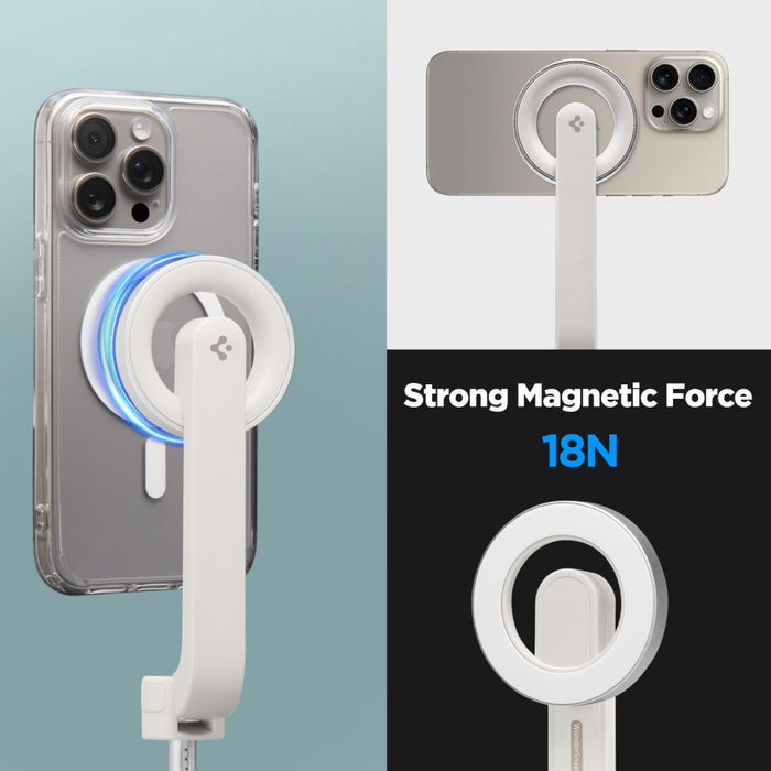 Selfie stick Spigen S571W MagSafe Bluetooth with tripod - beige