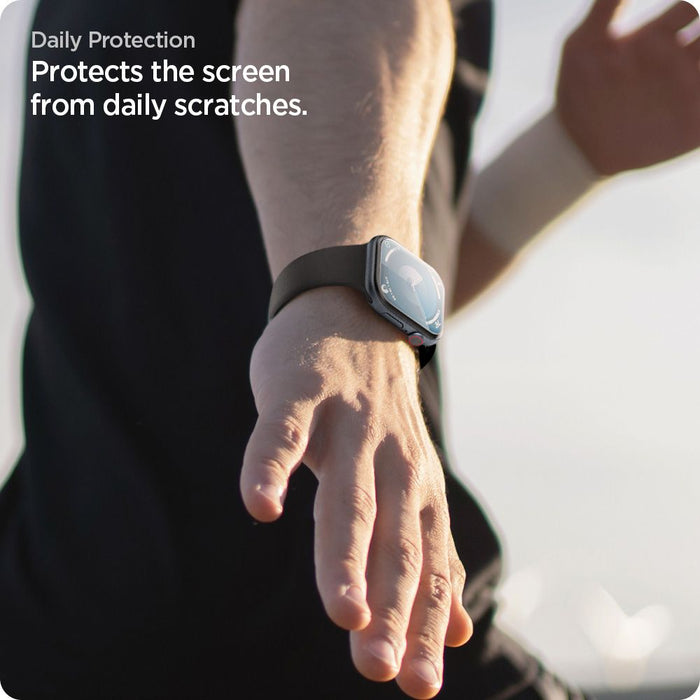 Spigen Elite Shield ”EZ FIT” Hybrid Glass 2-PACK for Apple Watch 10 (42MM) - Clear