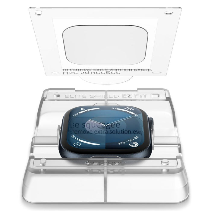 Spigen Elite Shield ”EZ FIT” Hybrid Glass 2-PACK for Apple Watch 10 (46MM) - Clear