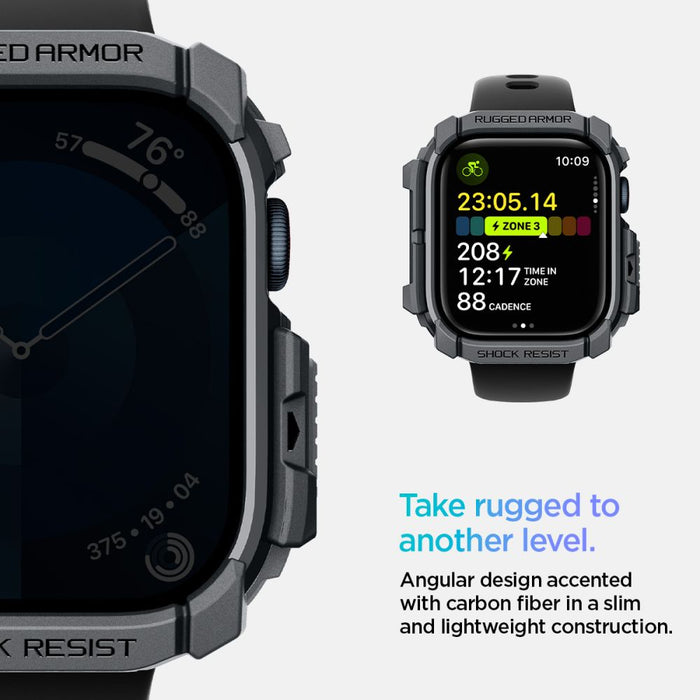 Spigen Rugged Armor Case for Apple Watch 10 46mm - Gray